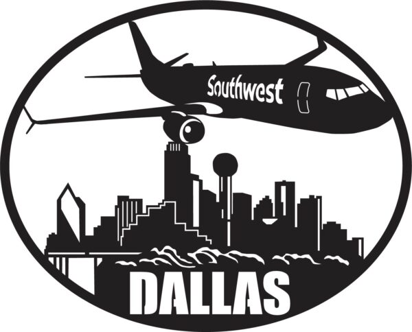 SWA 737 flying over Dallas