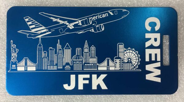 AA 777 over JFK blue